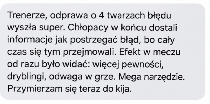 Opinia trenera po odprawie mentalnej 4 Twarze Błędu